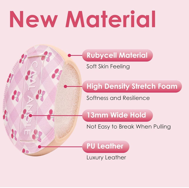 COOL-ANGLE 5Pcs Cherry Pink Makeup Sponge For Foundation Concealer And Powder, latex free Blender Sponge For Natural And Easy Makeup Soft Long-lasting And Beginner-friendly, Medium - Image 5